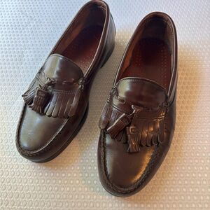 Dexter Dark Brown Leather Tassel Loafers